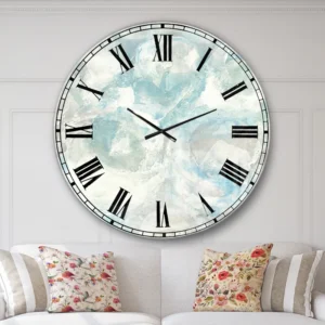 Pale Blue Shade III - Coastal wall clock
